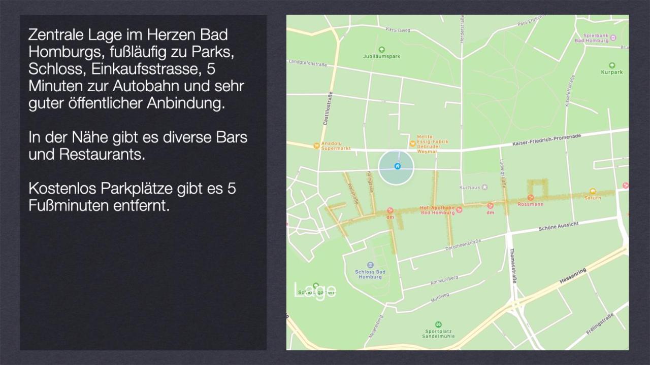 Grosses Und Helles Innenstadt Apartment - Ferienwohnung บาดฮอมบูร์ก ฟอร์ แดร์เฮอเฮอ ภายนอก รูปภาพ